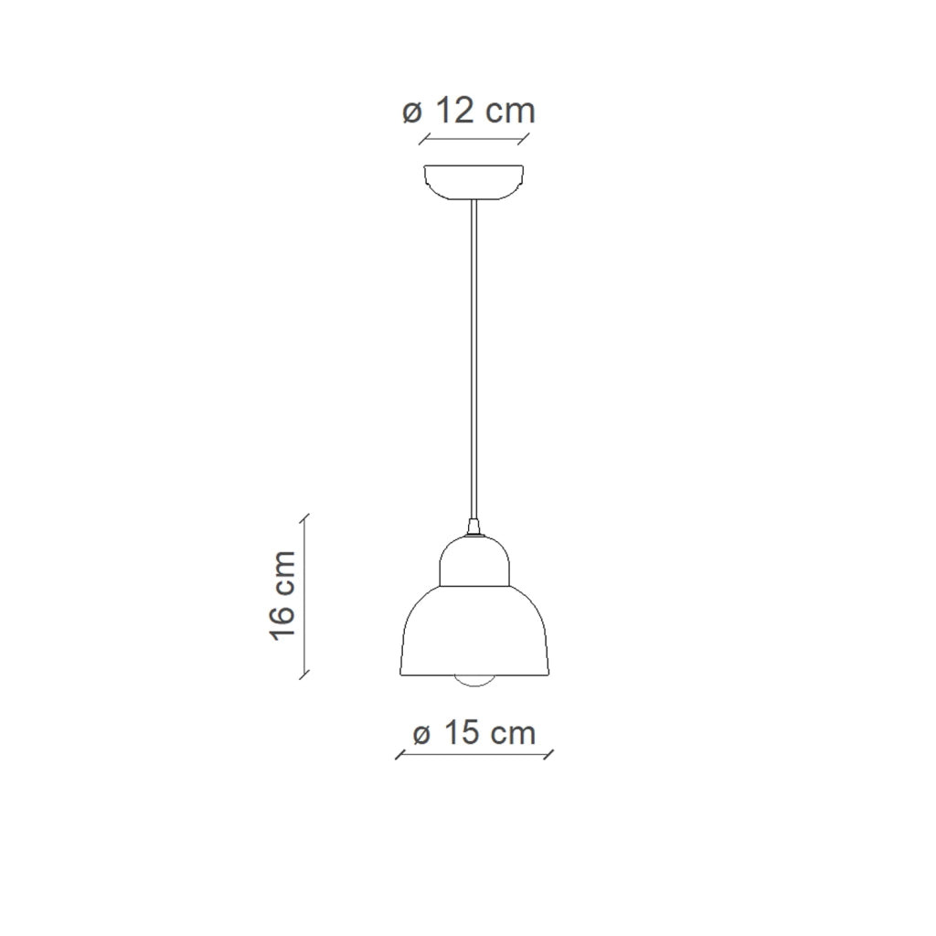 Lampadario Vintage Decò Berimbau Ceramica Arancio Pokè 1 Luce E27