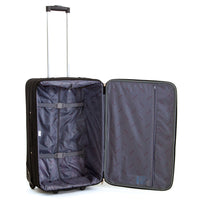 Set 3 Valigie Trolley Morbide in Poliestere 2 Ruote Ravizzoni Perla Nero