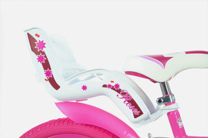 SCH ROSES 16", bicicletta per bambini, adatta ad etÃ  tra i 5 e i 7 anni, per altezza tra 105 e 135 cm, con cestino, c