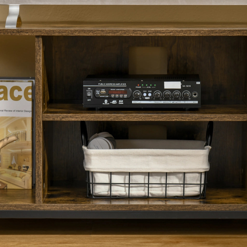 Mobile TV con ripiani regolabili ¨C zephmum ¨C 110x40x50 cm marrone