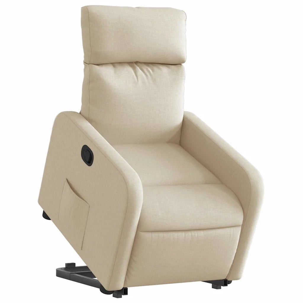 Poltrona Alzapersona Reclinabile Crema in Tessutocod mxl 133065