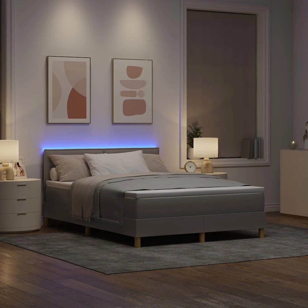 Letto a Sorgente LED con strisce LED Talpa 140 x 200 cm Tessuto 3342370