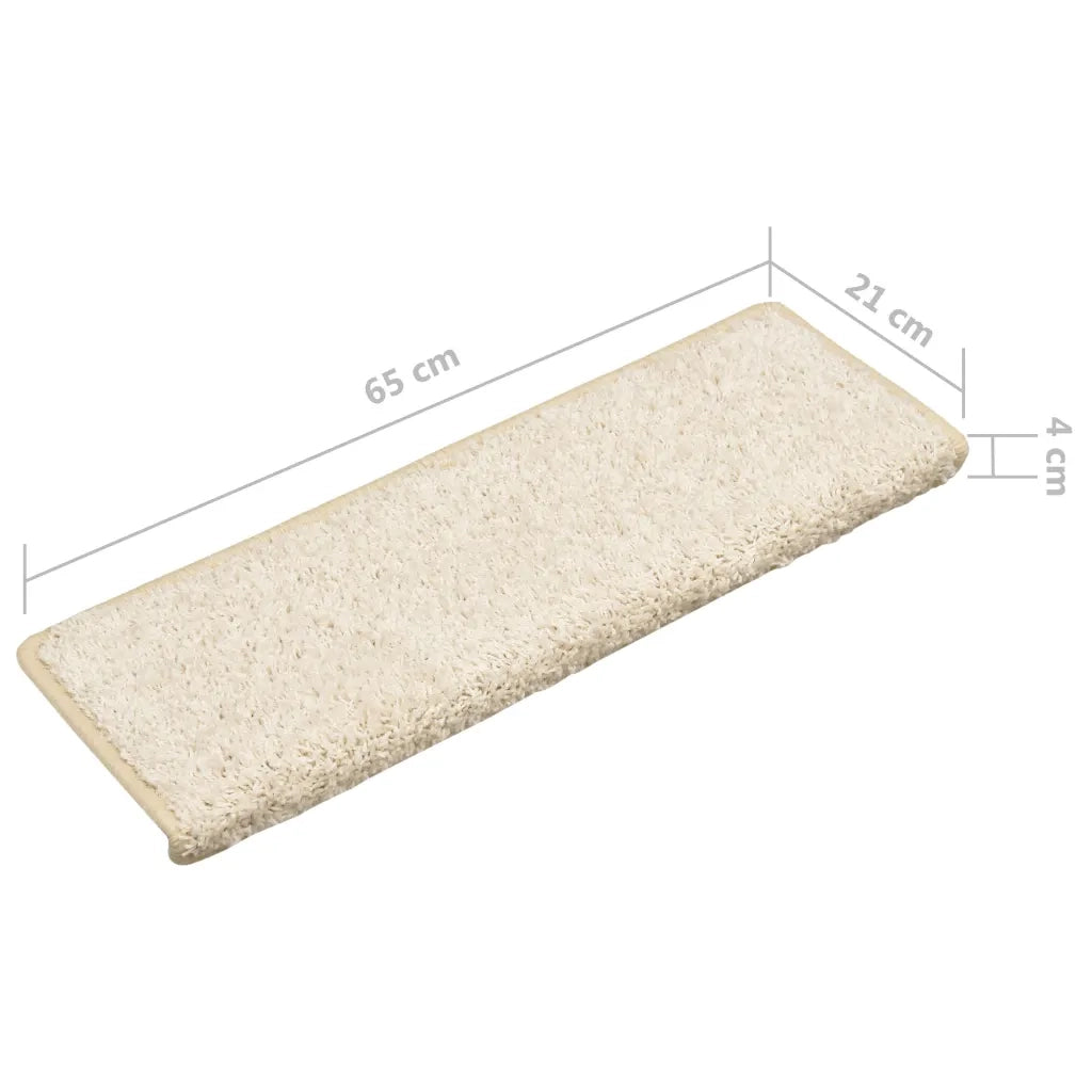 Tappetini per Scale 10 pz 65x21x4 cm Bianchi