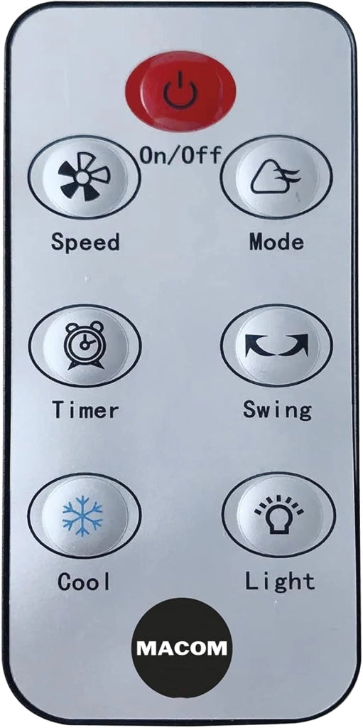 Macom enjoy & relax 989 bladeless breeze raffrescatore evaporativo senza pale, grigio, portata 10 m3/minuto