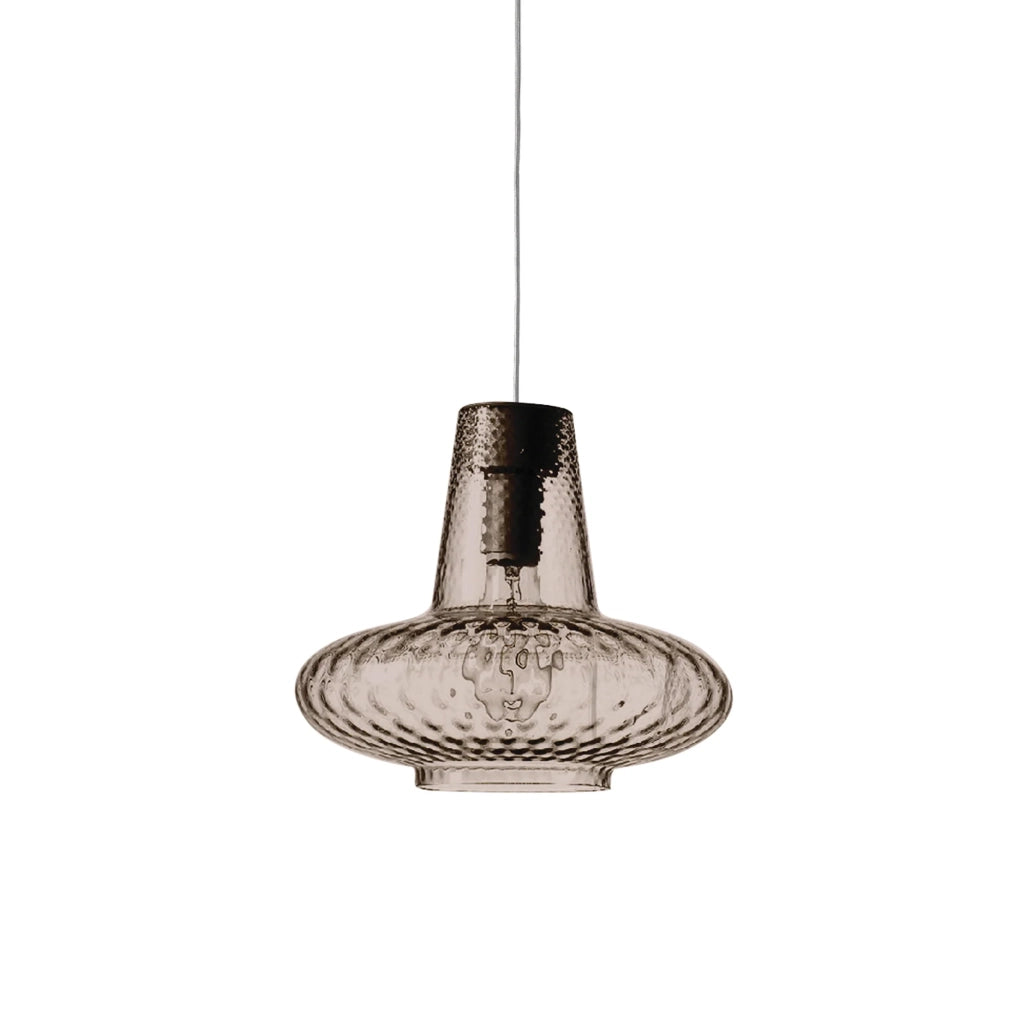 Giulietta sospensione ø.320x3150mm. 1xe27 70w hs-ip20-ver.grigio, vtr.fume'