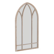 Specchio a finestra in stile rustico con cornice metallica e antideflagrante, Specchio decorativo ad arco per soggiorno ingresso camino giardino 83 x 48 x 2 cm