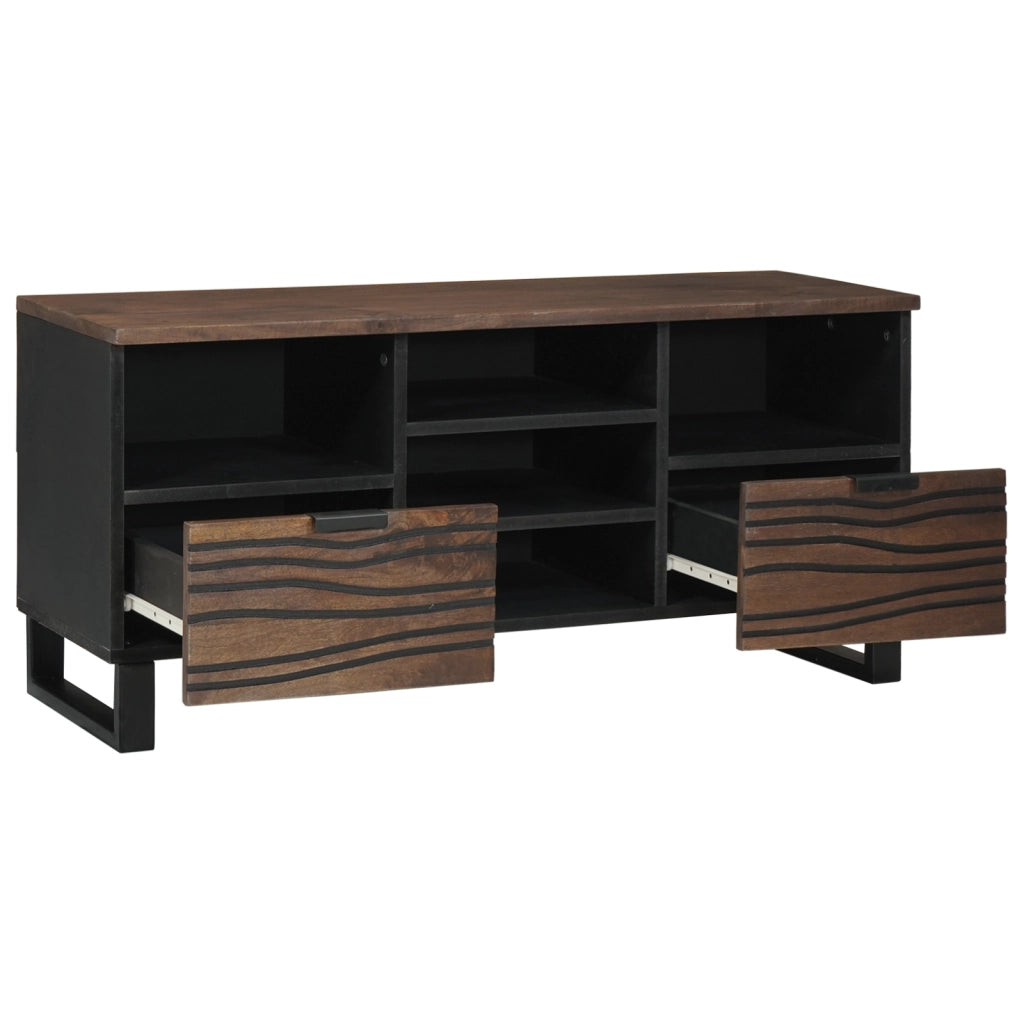 Mobile TV 100x33.5x46 cm Legno massello di mango e legno ingegnerizzato
