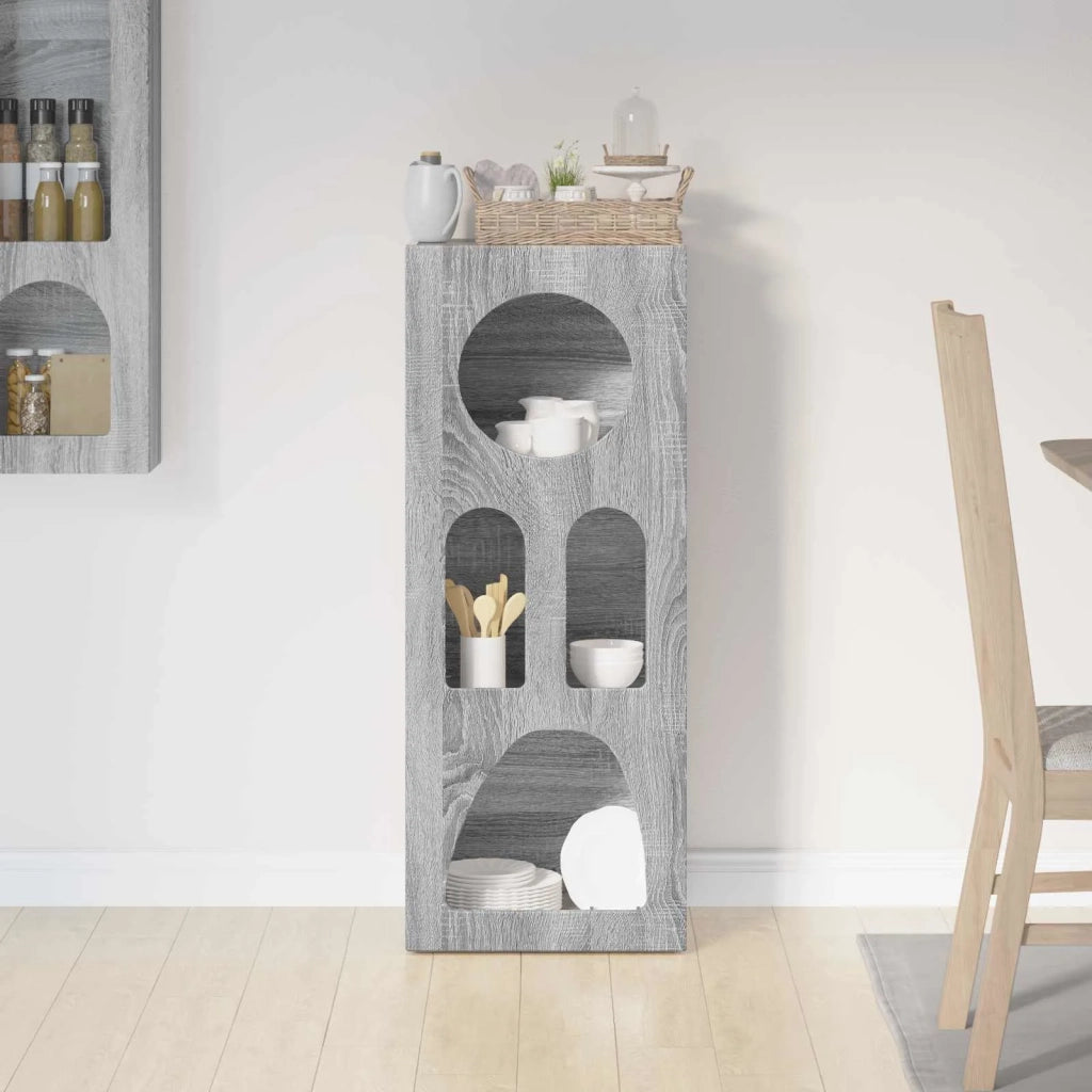 Credenza | Madia | Buffet da pranzo | Armadio da pranzo Grigio Sonoma 40 x 35 x 100.5 cm Legno multistrato