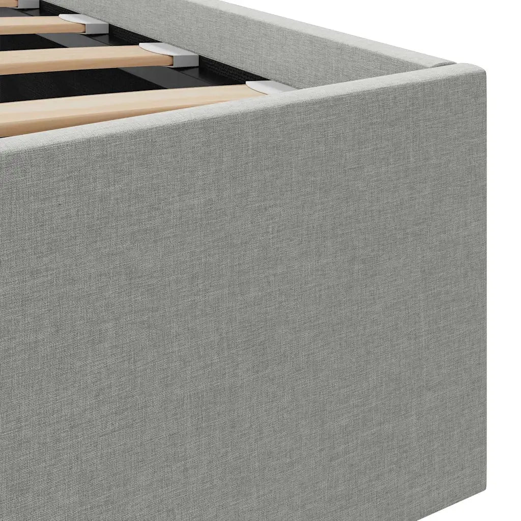 Giroletto con Contenitore  Grigio Chiaro in Tessuto 180x200 cm  cod mxl 57410
