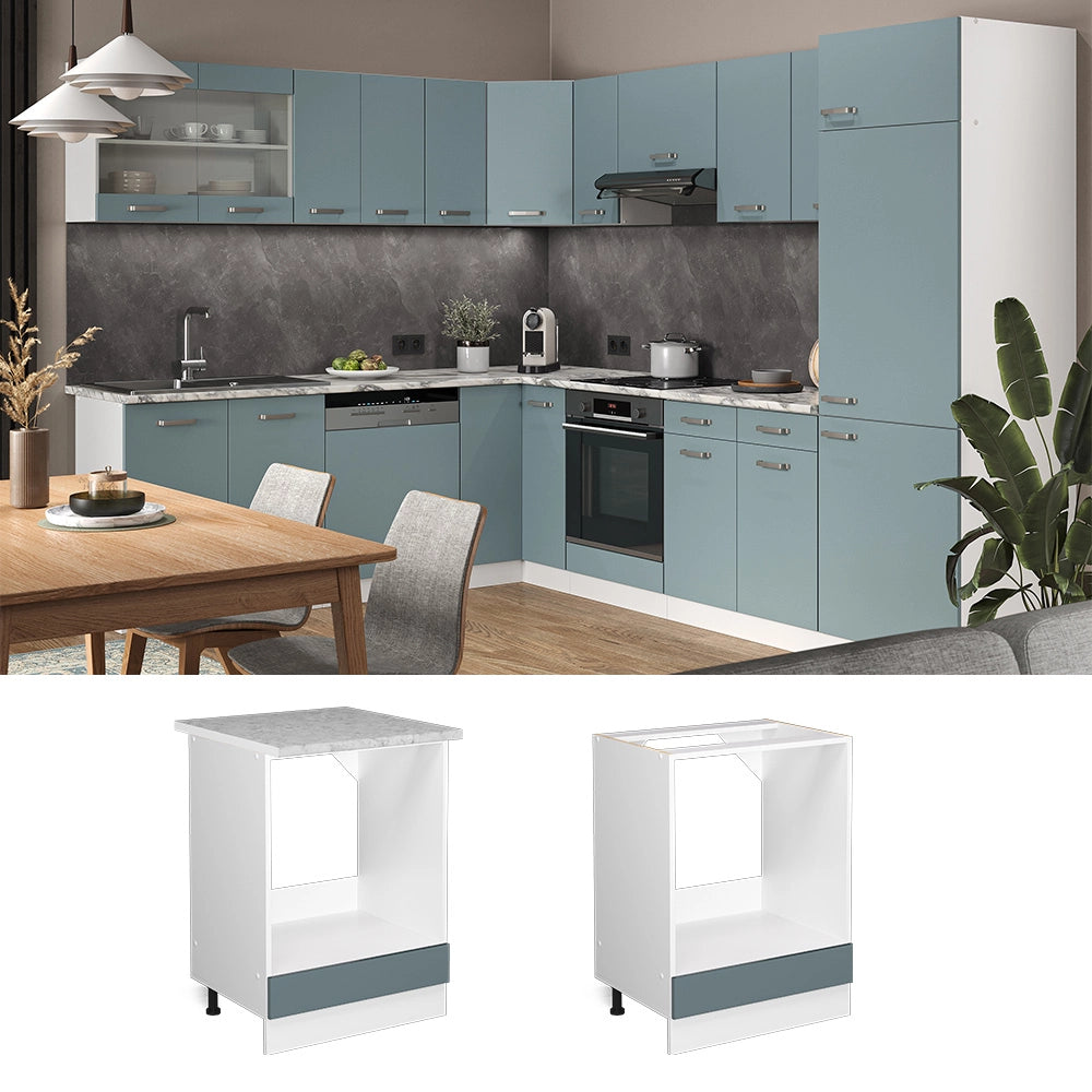 Vicco Mobile per forno da incasso Grigio-blu 60 cm , PL Rovere