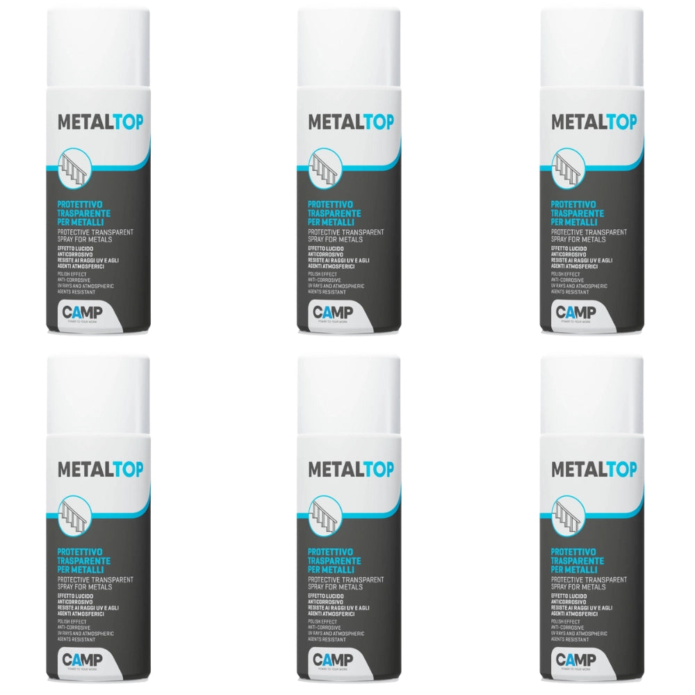 Metal top protettivo trasparente per metalli effetto lucido 400 ml 6 pezzi