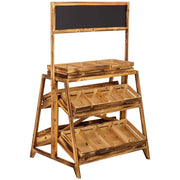 Carrello scaffale legno marrone 77x68x130h cm