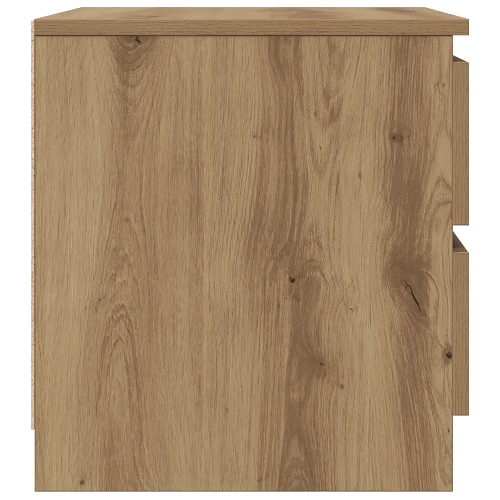 Comodino Rovere Artigianale 50x40x43.5 cm in Legno Multistrato 856520
