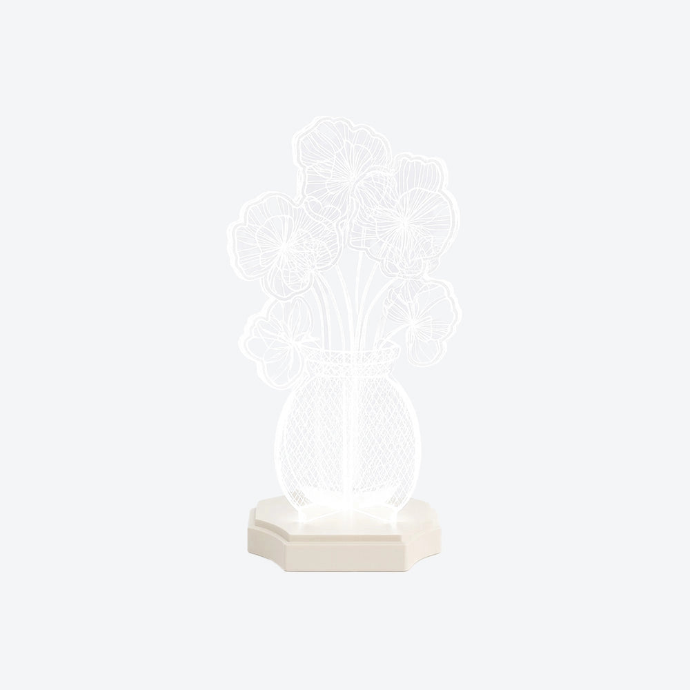 LAMPADA MARGOT PICCOLA WIRELESS IN CRISTALLO ACRILICO TRASPARENTE DECORATO LED 4200°K / 24 Volt - 12 W/Mt Intensità dimmerabile