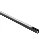 Profilo LED NW02 da superficie nero diffusore opale 2m Ecolight