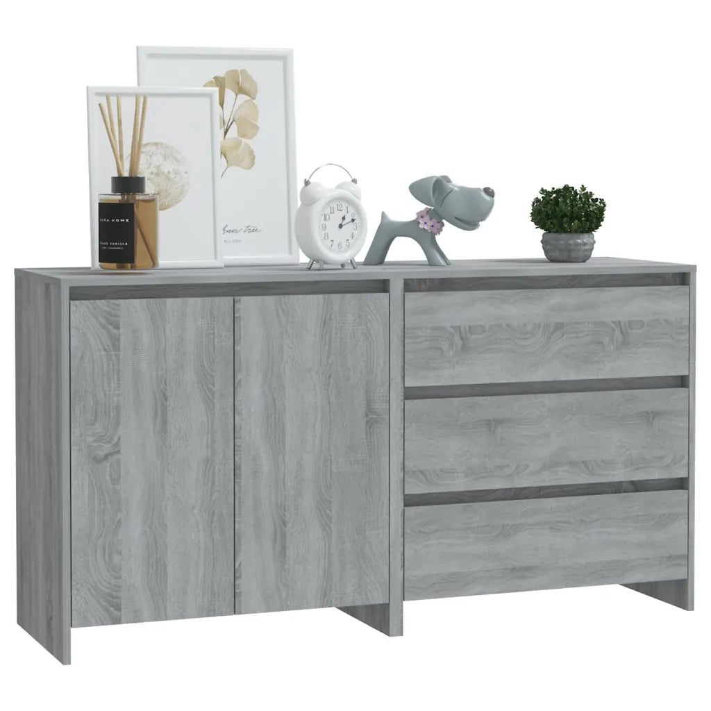 Credenze 2 pz Grigio Sonoma in Legno Multistrato cod mxl 6933