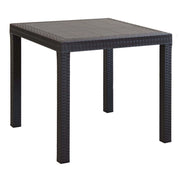 TAVOLO DALLAS 80 X 80 X 74 CM IN RESINA E POLYRATTAN MARRONE