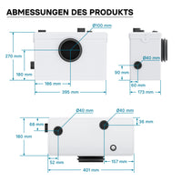 Stazione di sollevamento per acque reflue 3/1 Piccola stazione di sollevamento 600W