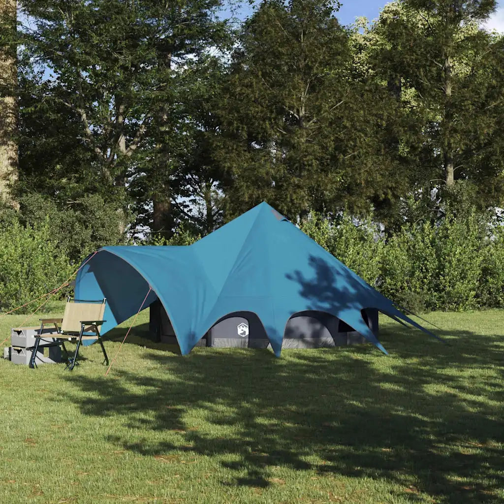 Tenda Teepee per 3 Persone Blu e Grigio 312 x 312 x 197 cm