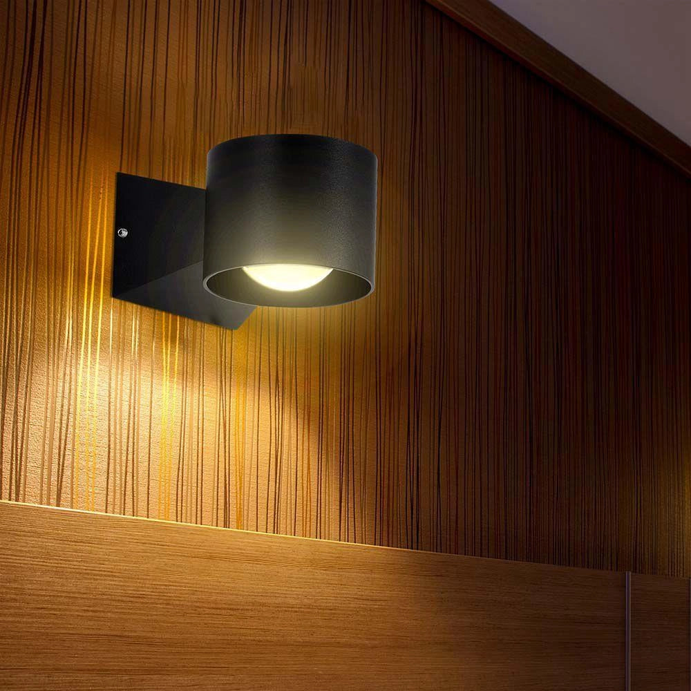 V-TAC applique LED 5W su/giù nero IP65 VT-1179 3000K 465lm