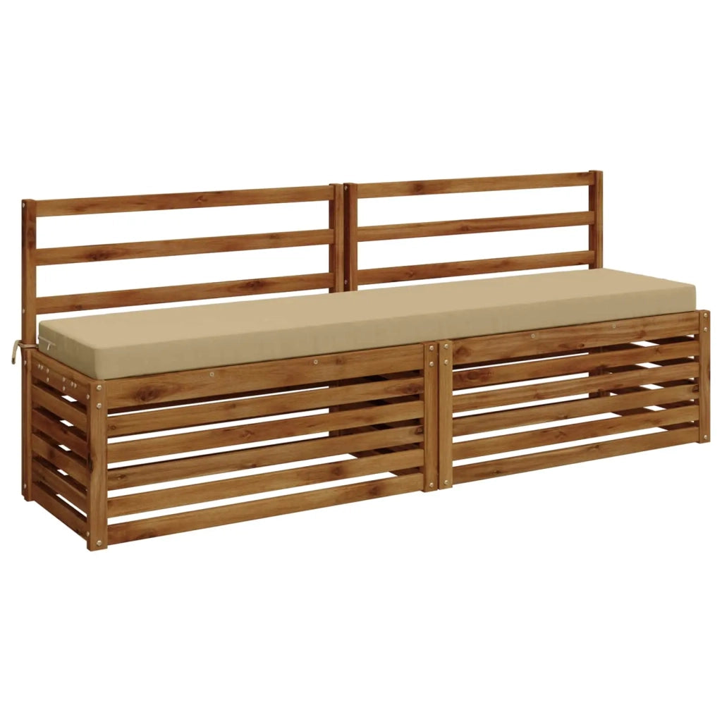 Cuscini per Panchina a 2 Pezzi SOEST 2 pz 100% Poliestere Beige 950035