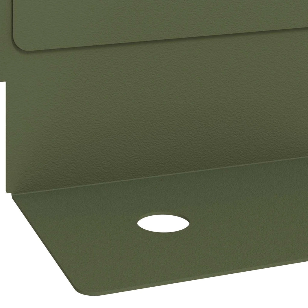 Bordura per Prato 10 pz 102 x 4 x 4 cm Acciaio Verde Oliva 8008726