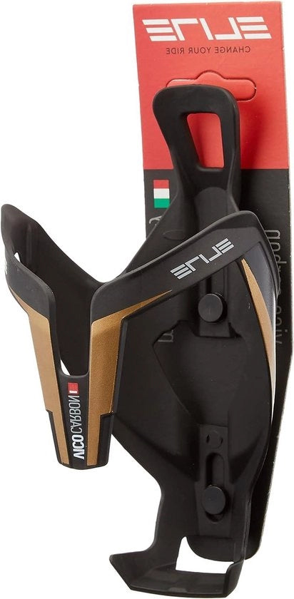 Manubrio da corsa Elite con superficie in carbonio nera/oro