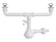 SIFONE MOPLEN A FIASCO 2 VIE CON SCARICO E PILETTE  11/2 per lavello ceramica