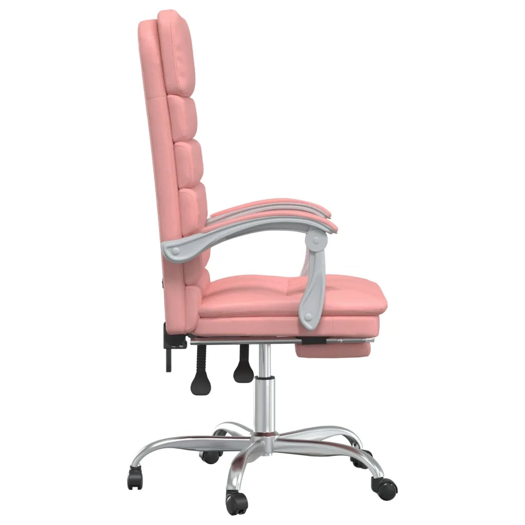 Poltrona da Ufficio Massaggiante Reclinabile rosa in Similpelle 349731