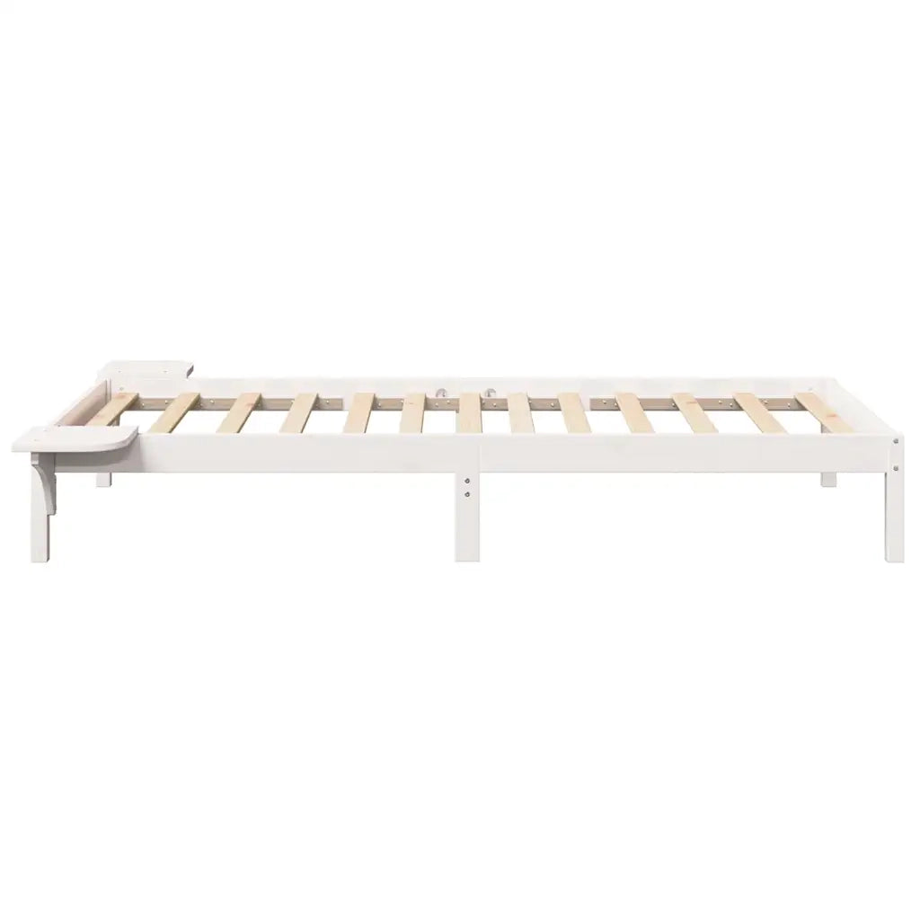 Struttura del letto Bianco 90 x 200 cm Pino massello 873206