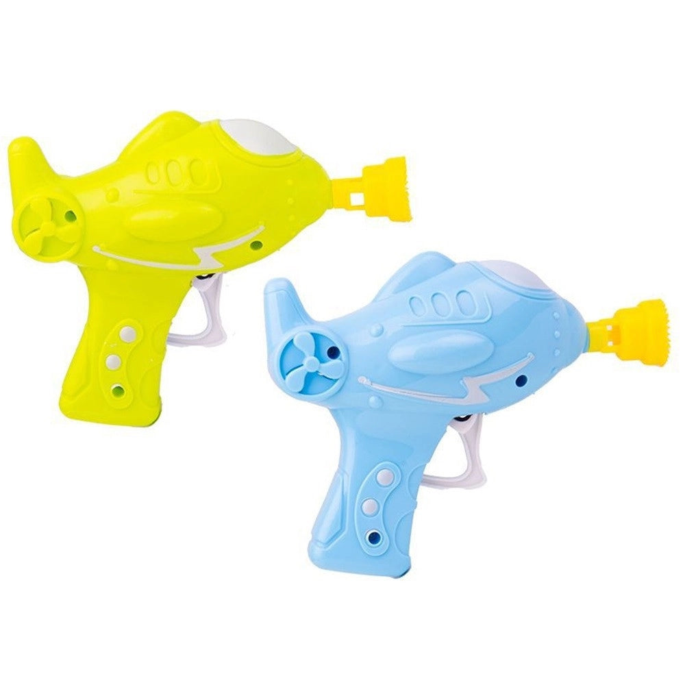 Trade Shop - Pistola Spara Bolle A Forma Di Aereo Da 50ml Giocattolo Per Bambini 2 Colori 6560326 -