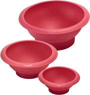 Set di forme per torte, 3 pezzi, per la preparazione di torte a forma di teste, palle, coniglietti e simili, materiale 100% BPA-free, platina-silicone premium, diametro: 180 mm, 140 mm, 100 mm.