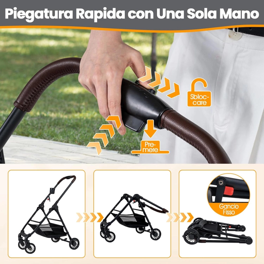 3-in-1 Passeggino per Cani, Carrozzina per Cani Rimovibile Fino a 15 kg con Tetto in Rete Regolabile, Cesto Portaoggetti e Cintura di Sicurezza, Passeggino Portatile per Cagnolino (Nero)