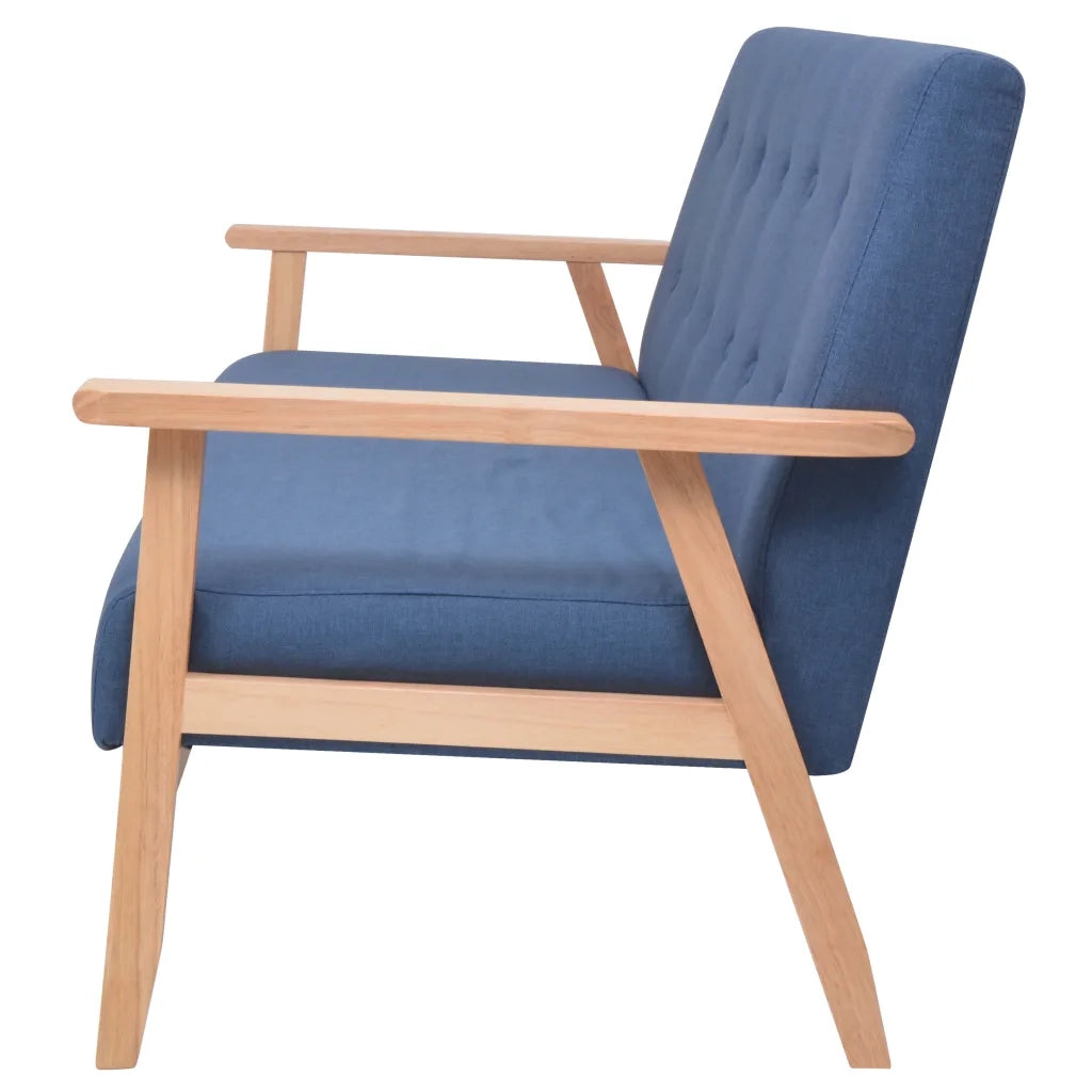 Divano | Divano da soggiorno | Sofa a 3 Posti in Tessuto Blu