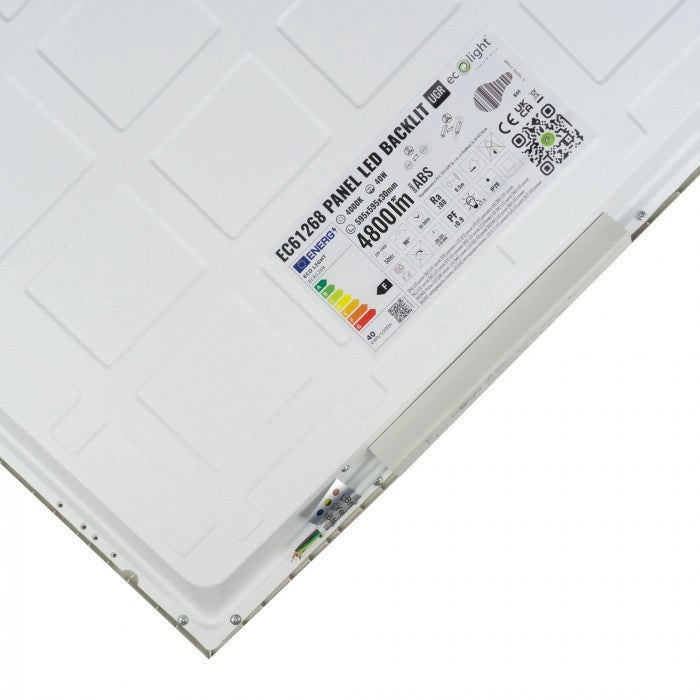 Pannello LED Backlit 59,5x59,5 cm 40W 4000K 4800 lm Ecolight