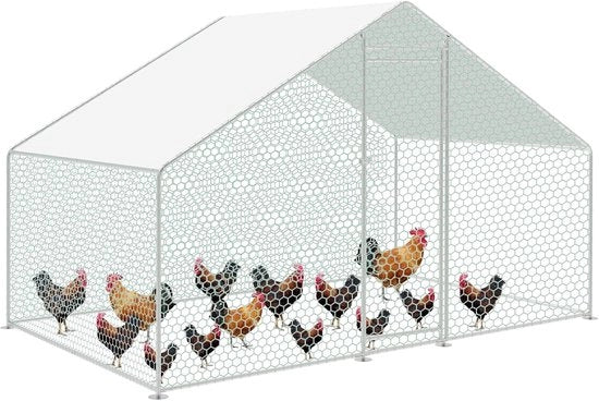 Recinzione per piccoli animali con serranda e recinzione esterna - 3x2x2m