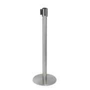 Colonnina Segnapercorso tendinastro base FLAT Acciaio spazzolato - bianco