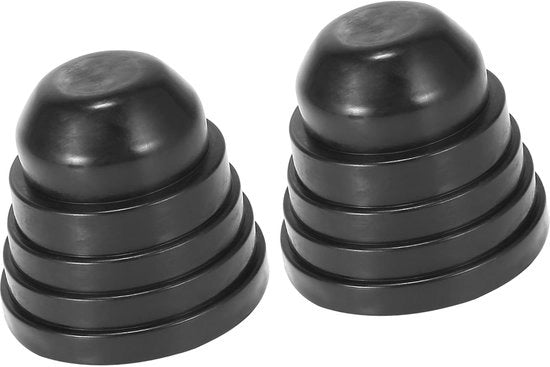 Kit di copertura luci anteriori in gomma resistente - 2 pezzi - Diametro interno 50/55/60/65 mm - Prevenzione acqua/dust - Ideale per LED/luci di nebbia - Resistente agli urti - Gomma sigillante