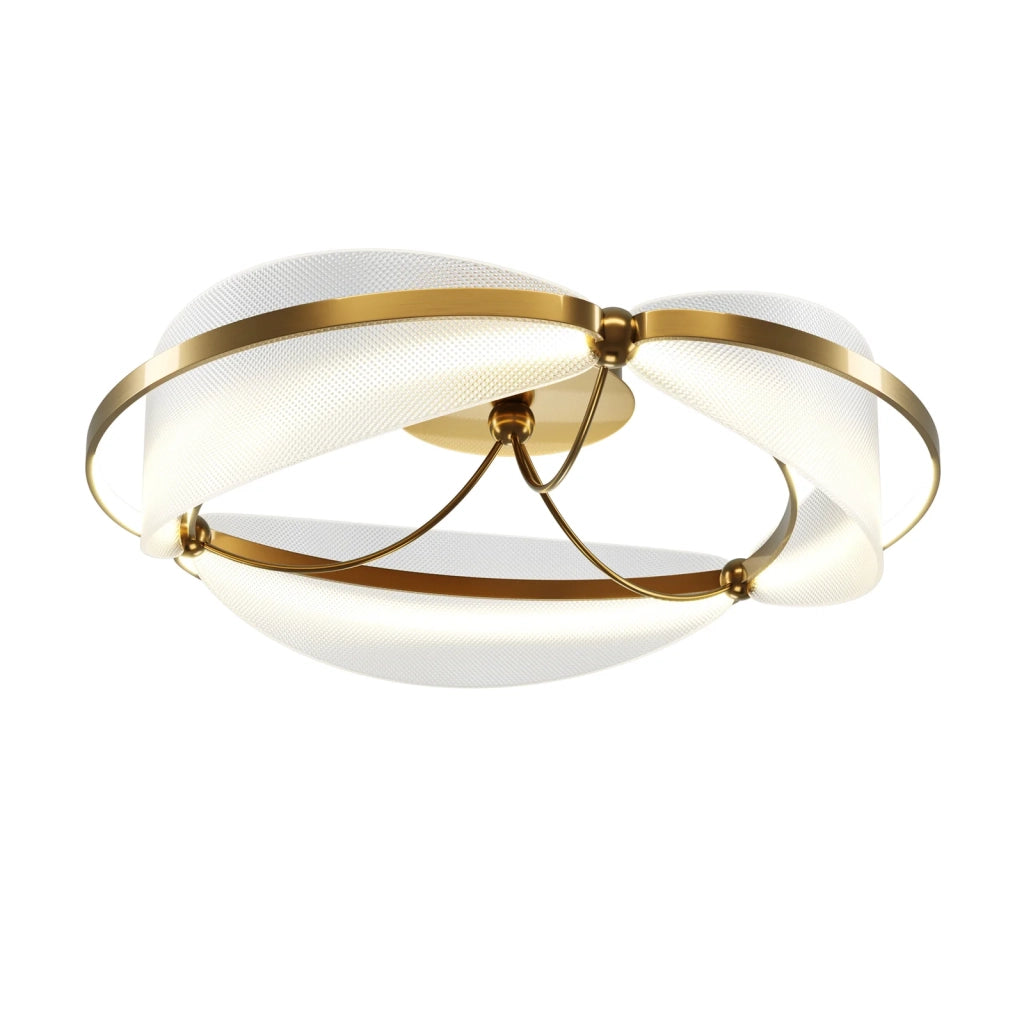 Maytoni Plafoniera Moderna Breeze 1 luce LED integrato ottone alluminio