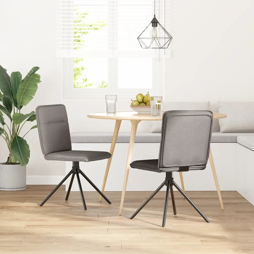 Sedie da Pranzo 2 pz Tortora in Tessuto 4101238
