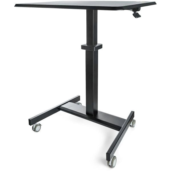 Startech.com scrivania sit-stand per lavorare in piedi o seduti - postazione di lavoro ergonomica mobile e regolabile in altezza - standing workstation - desk per computer/pc su ruote bloccanti per studenti/insegnati - STSCART2