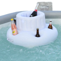 Porta Bevande con Porta Ghiaccio Gonfiabile Ø64x50 cm Bianco