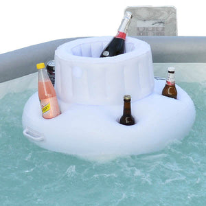 Porta Bevande con Porta Ghiaccio Gonfiabile Ø64x50 cm Bianco
