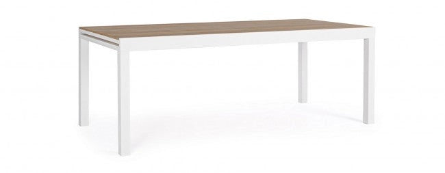 Tavolo Allungabile Elias 200-300x95 cm Bianco in Alluminio