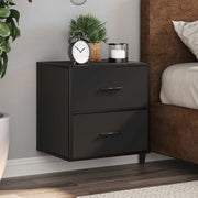 Comodini a Muro 2 pz Nero 40x31x39,5 cm