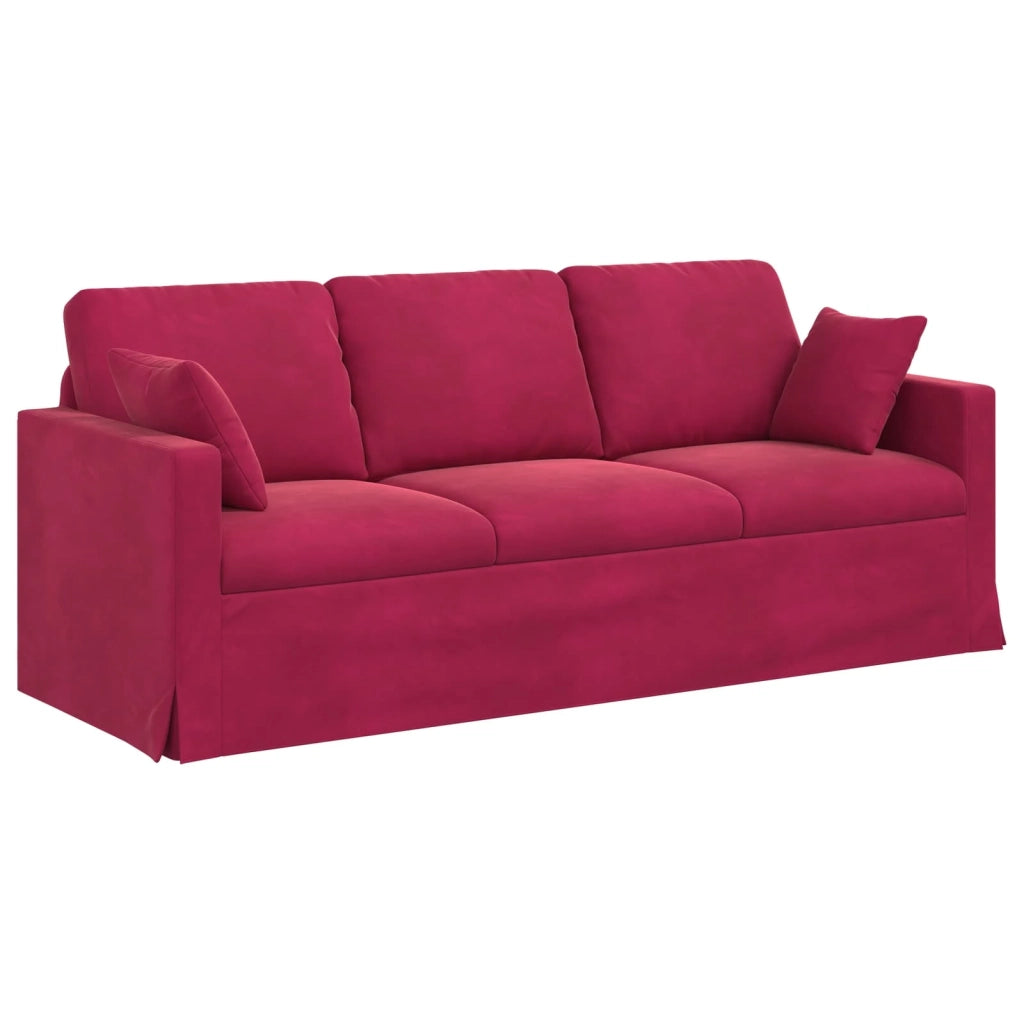 Set di divani 2 pcs Rosso Vino 198 x 78 x 80 cm Velluto