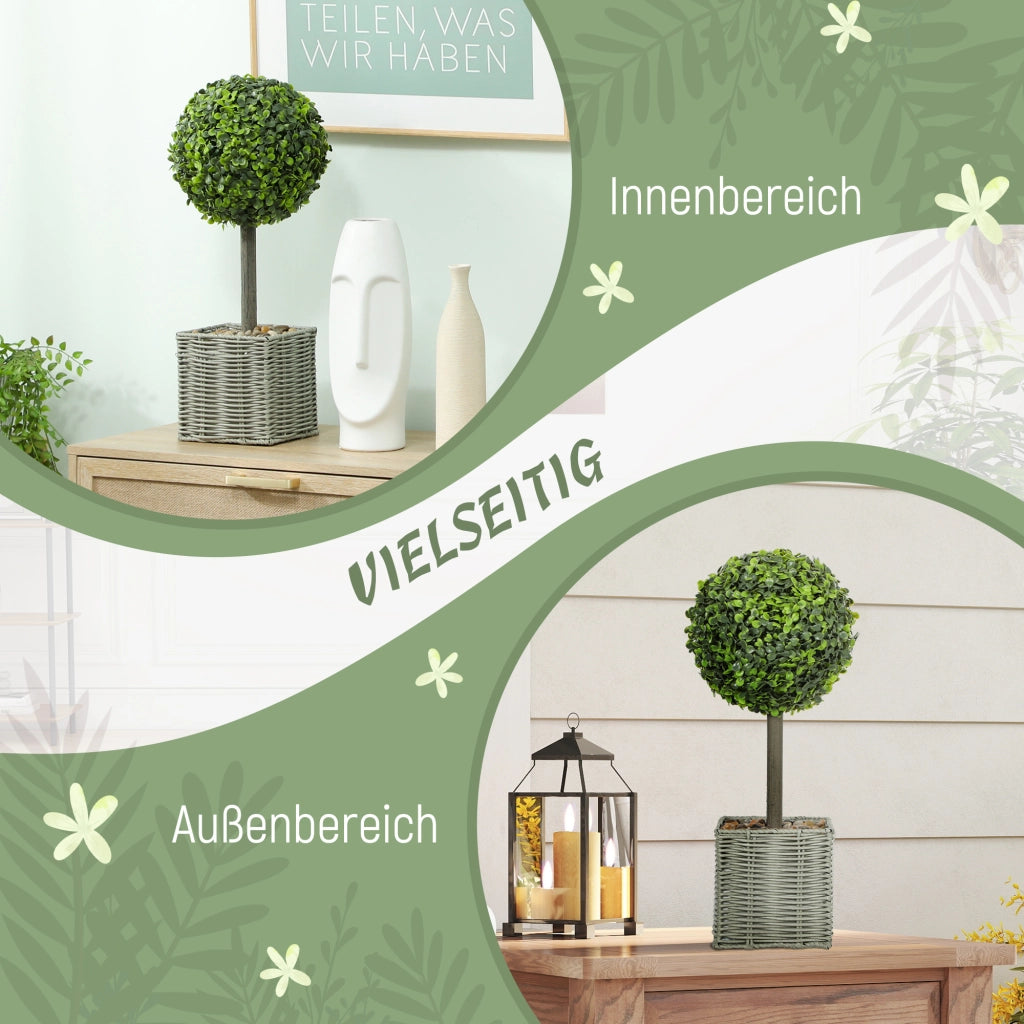 Set 2 piante artificiali ¨C zephmum ¨C verde plastica cemento