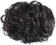 Parrucco ondulato disordinato per donne | Stile di sposa morbido e ondulato | Capelli in alto elegante per feste quotidiane (Nero)