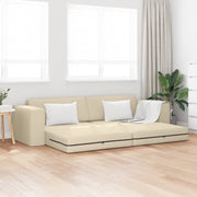 Divano Letto 2-in-1 Panna 245x150x60.5 cm Tessuto