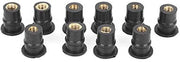 Viti per coperture parafanghi 10 pezzi - viti/bulloni - M5 x 5 mm - gomma/lame - duraturevoli/robusti - adatti per motocicli - viti di fissaggio